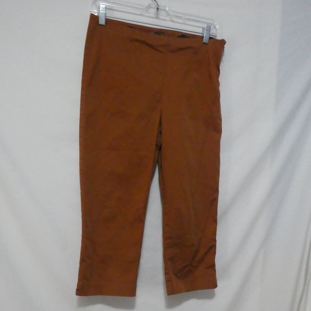 M&S COLLECTION | UK 12 | Stylish Brown Straight Leg Capris